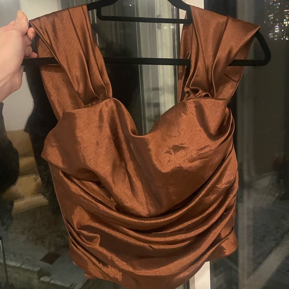 House of CB corset sexy brown bustier